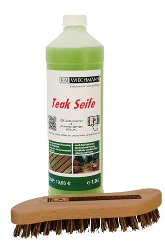 Kai Wiechmann Teak Seife mit Wurzelbürste ✓ schonend & umweltverträglich ✓