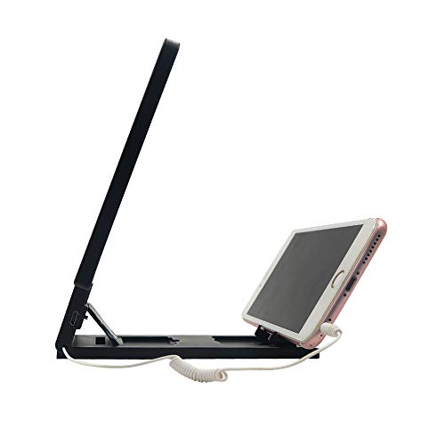 Jteman 3D HD Mobile Phone Screen Magnifier Amplifier Movie Video Cell Phone Enlarger Screen iPhone Projector with Speaker for iPhone and Android All Smartphone Cell Phone Accessories (Black-F8)