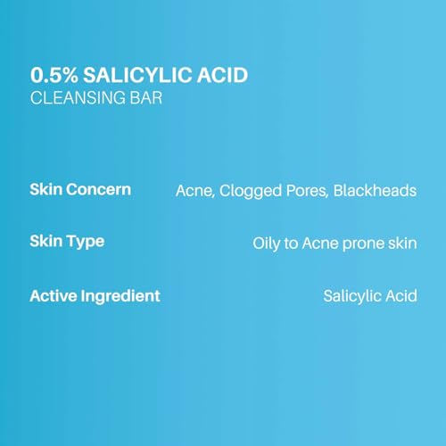 Image of DERMDOC by Purplle 0.5% Salicylic Acid Cleansing Bar (75 gm) (Pack of 2) | gentle deep cleansing bar | oil control, acne prone skin | salicylic acid for back & body acne