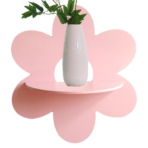 Genérico Estante Flotante Flor,Estante Flotante Flor - Lindo pequeño de Madera,Estantes flotantes de Flores Bohemias para Pared, Estante Bonito de Madera para habitación de niños y niñas