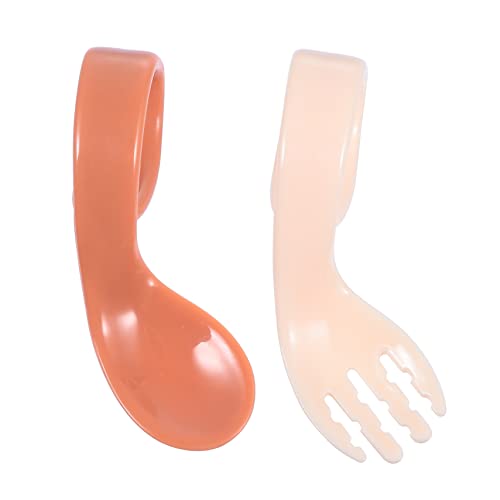 Vaguelly 1 Juego De Tenedor Y Cuchara Utensilios Para Pequeños Utensilios Para Bebés Cubiertos Utensilios Para Servir Utensilios Para Vajilla De Aprendizaje Para Utensilios De