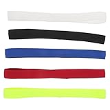 SHERCHPRY 5 Stück Pack Elastische Sport Schweißbänder für Damen Rutschfestes Fitness Stirnband mit Hoher Schweißabsorption Atmungsaktiv und Vielseitig für Yoga Laufen und Training