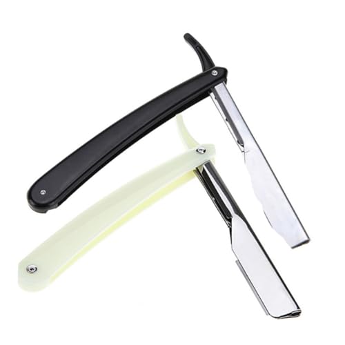 NULYLU Men's Barber Razor Vintage Beard Shaver Manual Shaver Holder White Handle Safe Hair Cutting Tool