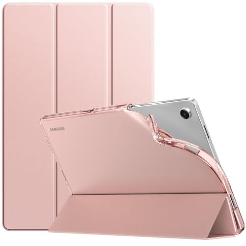 TiMOVO Cover per Samsung Galaxy Tab A11+ Plus/A9+ Plus 11 Pollici (2025/2023), Cover Protettiva Trasparente in TPU Morbido e Sottile, Auto Sveglia/Sonno, Oro Rosa