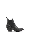 Texano Guacho Mexicana Texano Gaucho Leder schwarz Vintage mit Fiamme BL2497..., Braun - braun - Größe: 39.5 EU