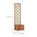Relaxdays Soporte Plantas con Soporte para Trepadora, Madera, Natural, 147 x 38...