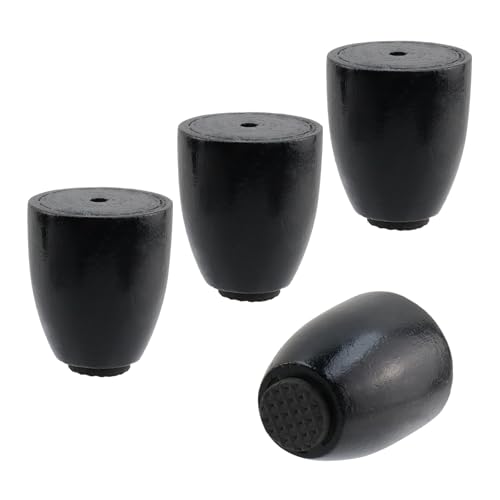 Patas de madera negras para tabla de cortar, 4 piezas miniatura 1