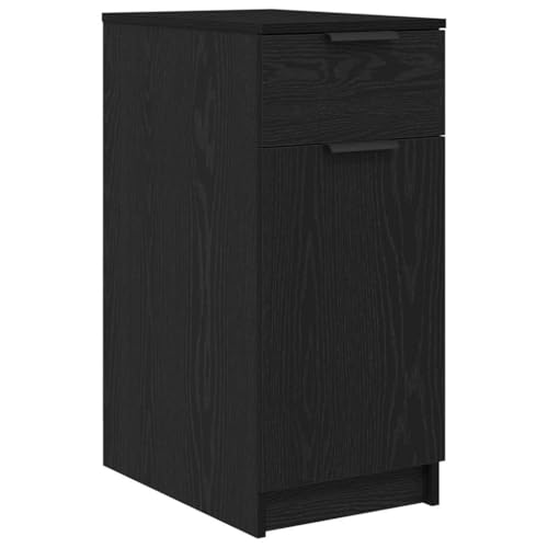vidaXL Meuble de Bureau Chêne Noir 33 x 50 x 75 cm Bois d'ingénierie, Armoire de Bureau Moderne,...