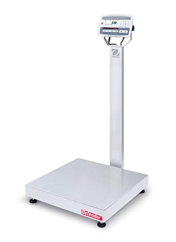 Ohaus Defender Bench Scales D52Xw125Wqv8, 250 Lbs X 0.05 Lb, Digital Bench Scale, Stainless Steel Wash Down Floor Scale, Rechargeable Battery, Industrial Scale High Accuracy Luggage Scale For Shipping #TOP1