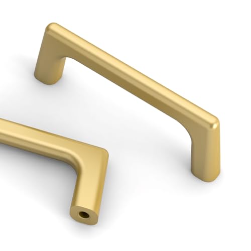 Image of Asidrama 10 Pack 3 Inch(76mm) Gold Cabinet Pulls Cabinet Handles Cupboard Handles Kitchen Cabinet Hardware for Cupboard Drawer Pulls