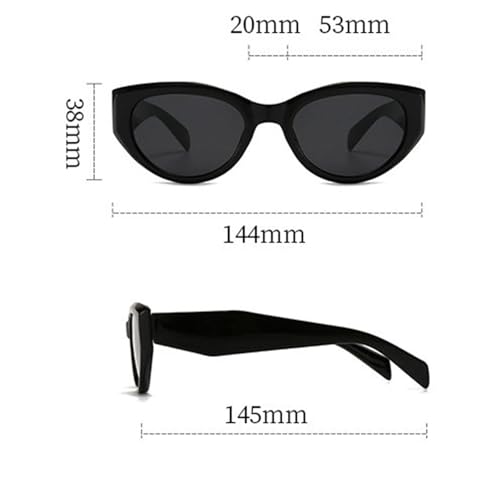 willochra Trendy Small Cat Eye Sunglasses for Women Thick Oval Vintage Champagne Sun Glasses for Female Shades Eyewear3