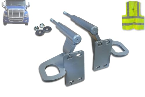 Image of Bumper Deer Guard Brackets Mounting Hardware Set for Semi Truck Compatible with EX-Guard and Compatible with Freightliner Cascadia 2008-2017