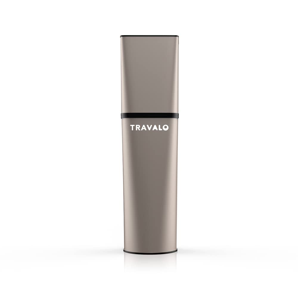 TravaloObscura- Perfume Atomizer|Lightweight, Refillable and Portable Spray Bottle| Patented Genie-S Technology|Carry during Travel, to Gym and to Office| TSA approved |Capacity- 5 ml|Grey