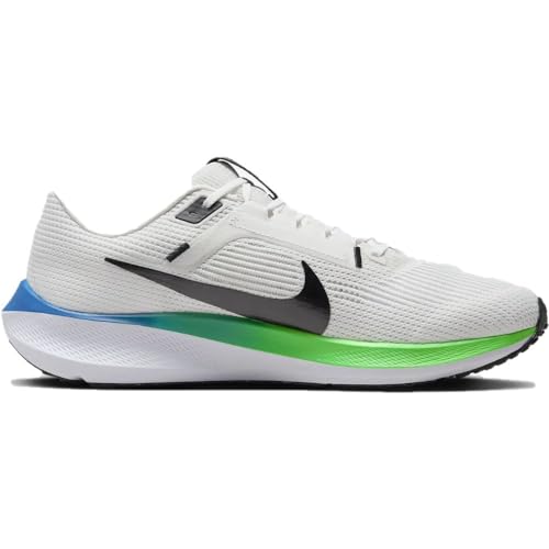 NIKE Pegasus 40 Men's Road Running Shoes, PLATINUM TINT/BLACK-WHITE-GREEN STRIKE, 12 UK (13 US)2