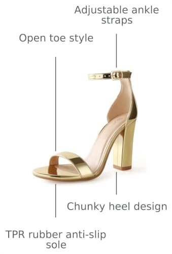 Image of Ankis White Heels Wedding Shoes for Bride Women Chunky Heels Pearl High Heels Heeled Sandals 4 Inch