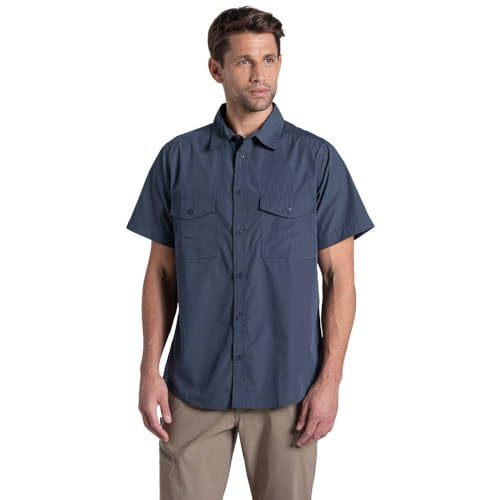 Craghoppers Homme Kiwi II Manches Courtes Chemise de Randonnée Anti-Insectes Protection UV Outdoor Haut