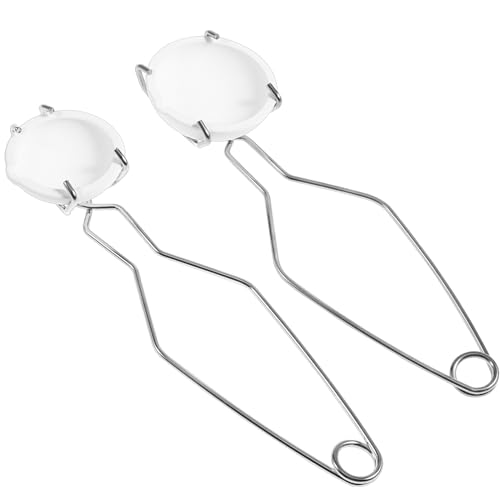 Sewroro Crucible Set including Steel Tongs 2Pcs Ceramic Melting Pots for Jewelry Metal Casting Gold Silver Copper Melting Tools