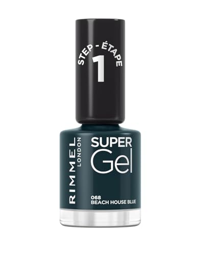 RIMMEL London Super Gel Nail Polish De Nails 068-Beach House Blue 12 ml