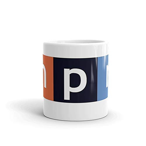 Taza de cerámica blanca 11 oz con logo NPR miniatura 1