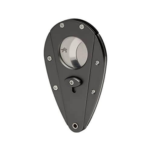 Xikar Xi1 Cigar Cutter, 440C Stainless Steel Blades With Rockwell Hrc 57 Rating, 54 Ring Gauge, Double Guillotine Action, Titanium #TOP2