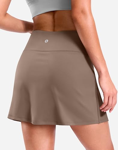 Image of SANTINY 13.5 inch /15 inch Skorts for Women with 2 Pockets High Waisted A Line Casual Pickleball Golf Skort Athletic Tennis Skirt