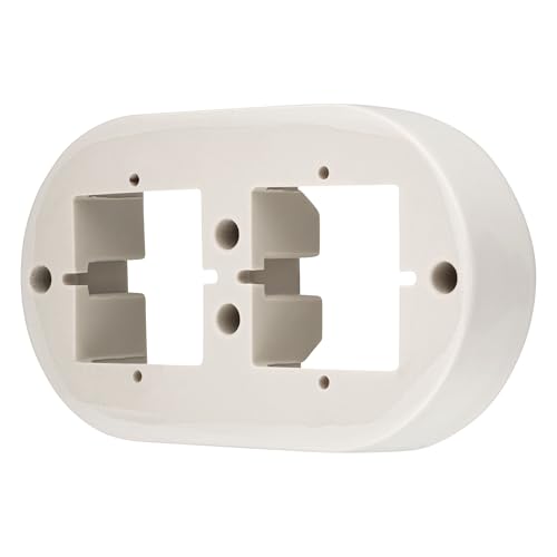 Cornice in porcellana retrò a 2 scomparti, serie PR1 bianco