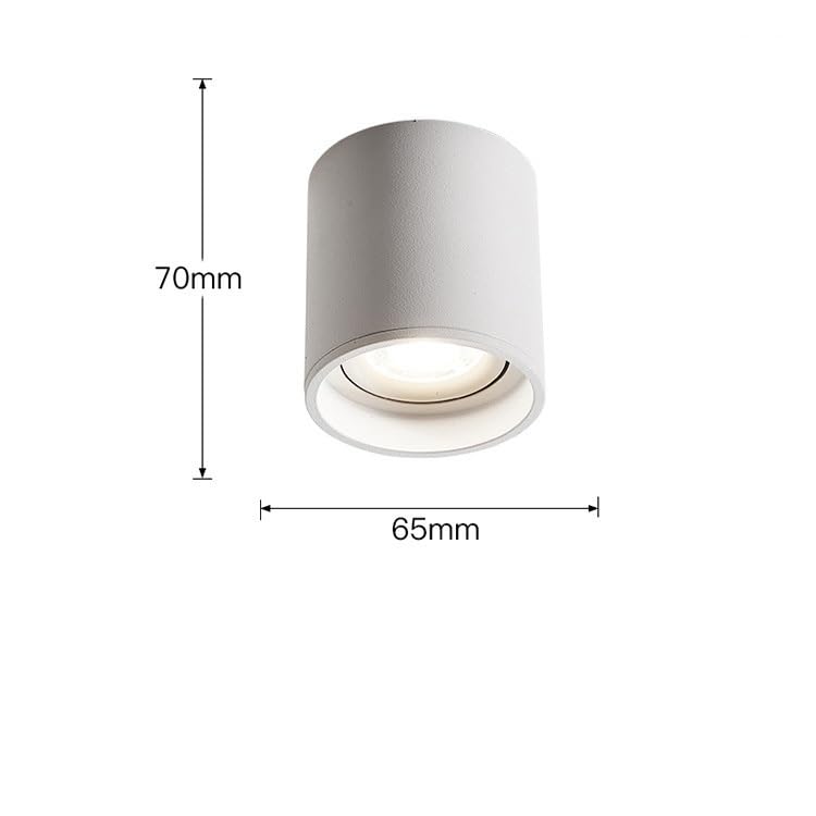 Projecteur LED circulaire blanc avec angle réglable pour plafond