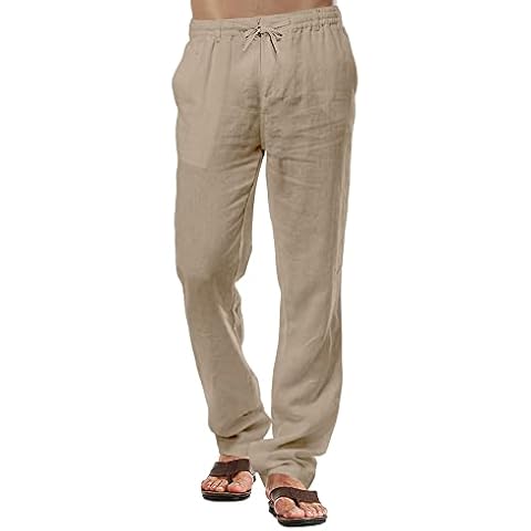 CTU Men's Lightweight Casual Linen Trousers Cover