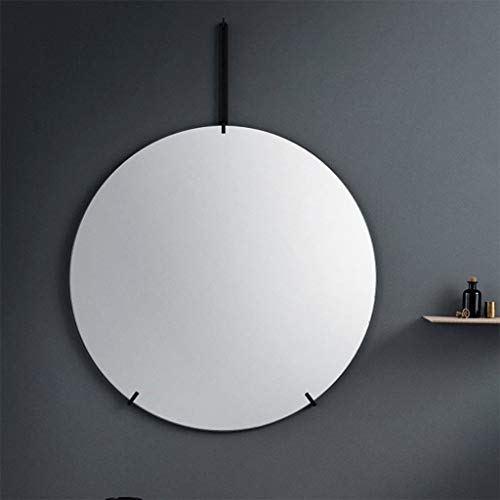 Miroir de beauté facile à suspendre rond doré 25 pouces pour salon