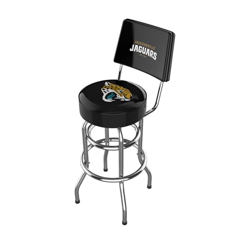 Imperial Black Jacksonville Jaguars Chrome Bar Stool