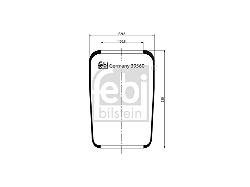 Febi bilstein 39560 aire fuelle de alta resistencia con dimensiones de precisión de 265mm