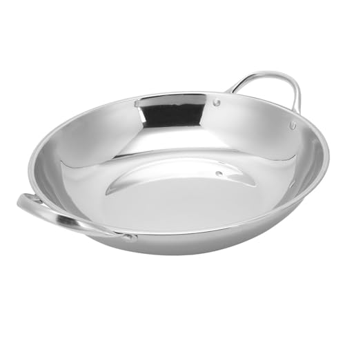 Wok de Acero Inoxidable Alipis con Doble Mango y Fondo Plano miniatura 1
