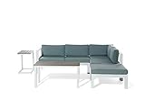 muebles de jardin aluminio precios Conjunto de muebles de jardín compuesto por un sofá seccional, una mesa de centro, una mesa auxiliar y una otomana