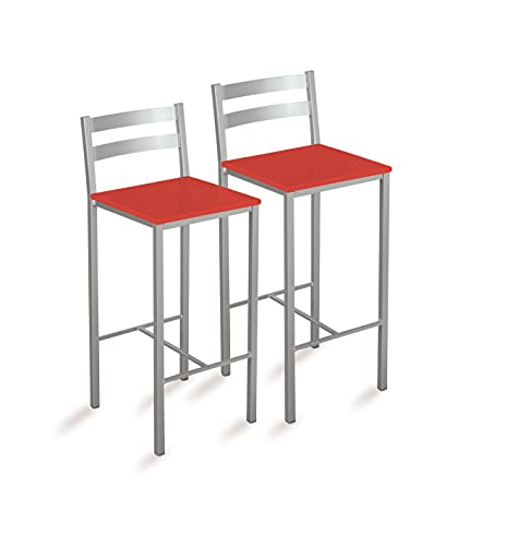 Taburetes Altos de Cocina Rojo Marca ASTIMESA