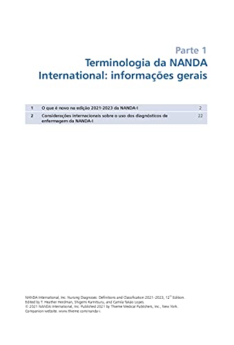 Diagnósticos de Enfermagem da NANDA-I: Definições e Classificação - 2021-2023