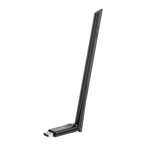 Image of Amazon Basics 600Mbps Free Driver Wireless USB Adapter | Dual Band 2.4GHz and 5 GHz | 5 Dbi Antenna | PC, Laptop | Supports Windows, Mac and Linux | USB 2.0