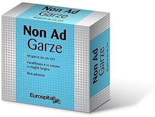 Eurospital Non Ad Garze Grasse Anti-Aderenti 5 x 5 cm 40 Pezzi