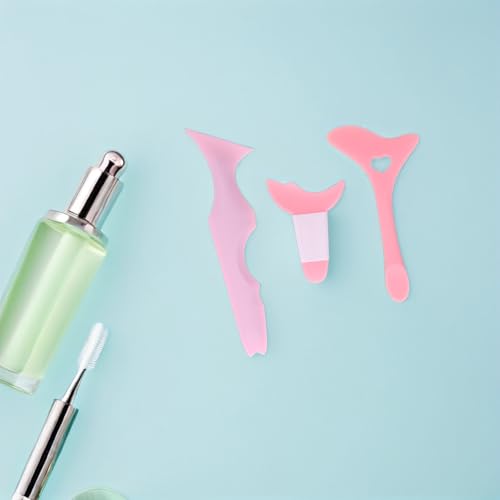 Ipetboom シリコン製アイメイクツール 1セット:まつ毛ラインエイド、 シールド、アプリケーターパッド、アイライナーステンシル - 初心者向け