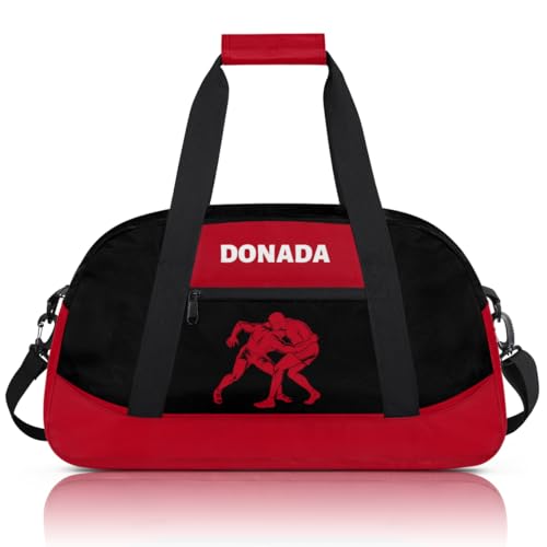 Custom Mini Gym Duffel Bag for Women Men Personalized Wrestling Print Waterproof Carry On Weekender Bag