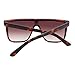 DYSAKER Square Oversized Sunglasses for Women Men Trendy Flat Top Fashion Shield Shades, Bright Tortoiseshell Double Tea Lenses