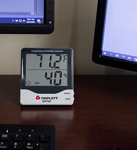 Triplett RHT22 Digital Indoor Hygro-Thermometer with Dual Display and Certificate of Traceability to NIST - Temperature, Humidity by Triplett - Image 6