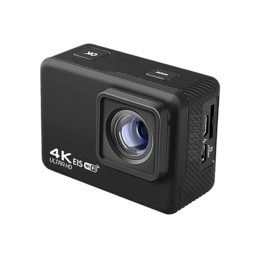 アクションカメラ 4K 60FPS WiFi 手ぶれ補正 リモコン画面付き 防水 スポーツカメラ ドライブレコーダー EIS クリアで安定している(No)