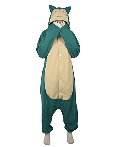 LorranTree Relaxo Kostüm Jumpsuit Tier Snorlax Onesie Relax Kostuem Damen Herren Pyjama Fasching Halloween Schlafanzug Cosplay Erwachsene Karneval Einteiler Blue02 S Cover
