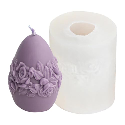 Chocolate de Pascua | Velas de silicona con patrón en relieve 3D | Festival Candle Making Mold Artesanía de bricolaje Suministros de fiesta de primavera de Pascua