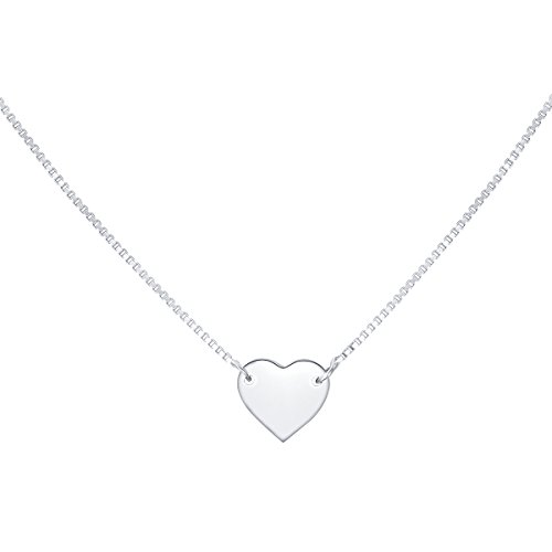 Sterling Silver Jewelry Simple Delicate Forever Love Heart Choker Pendant Chain Necklace For Women Girls