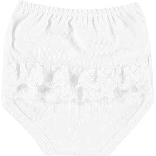 BABIDU - BABIDU Culotte bébé avec Volants et Dentelle, Couvre-Couche 100% Coton, Douce et Respirante, Culotte bébé pour Filles et garçons, Couvre-Couche pour Nouveau-nés