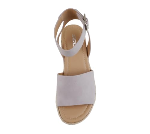 Image of Soda Topic Open Toe Buckle Ankle Strap Espadrilles Flatform Wedge Casual Sandal