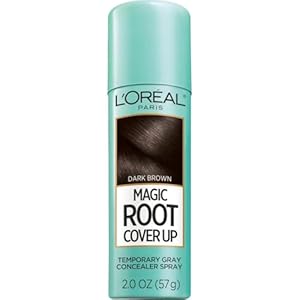 L’Oreal Paris Root Cover Up Temporary Gray Concealer Spray, Hair Color Spray with Filling & Thickening Coverage, Dark Brown, Packaging May Vary