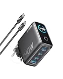 Anker 140W USB C Ladegerät, Laptop Ladegerät, 4-Port Multi-Geräte Schnellladeleistung, Fortschrittliches GaN Netzteil, Touch Control, Kompatibel mit MacBook, iPhone 17/16/15, Samsung, Pixel und mehr