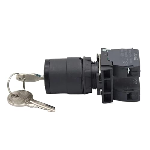 Selector giratorio XB5 2 posiciones con contacto de plata 1NO1NC llave AD25 3